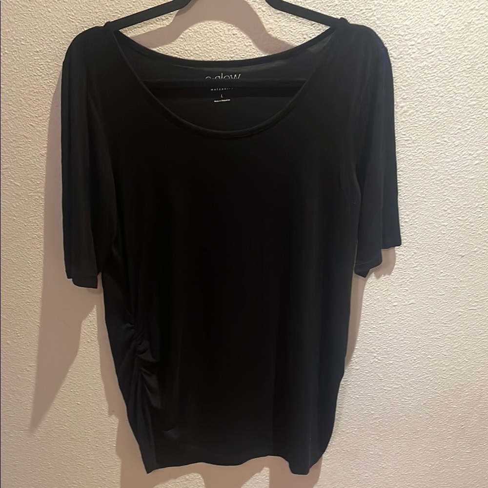 a:glow Women's Black Long Sleeve Top